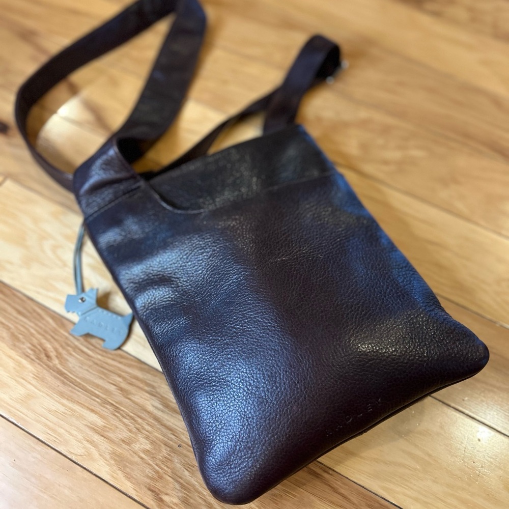 Radley London Brown Leather Crossbody Bag with Signature Scottie Dog